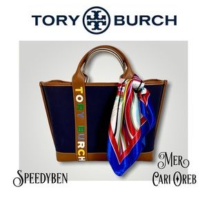 Tory Burch Navy Perry Tote